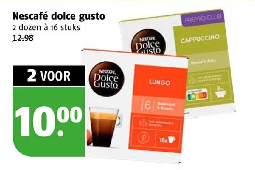 Nescafé dolce gusto 2 voor 10.00