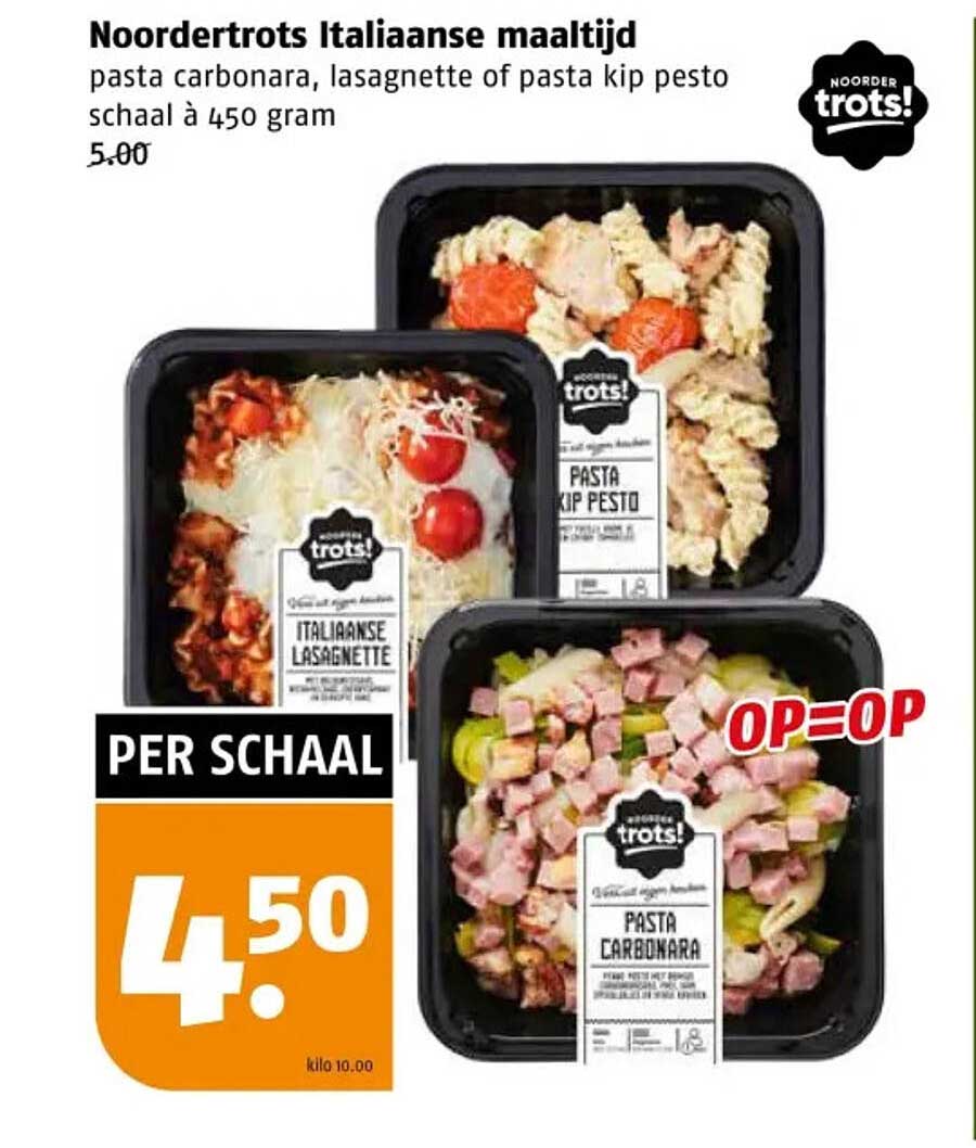 Noordertrots Italiaanse maaltijd