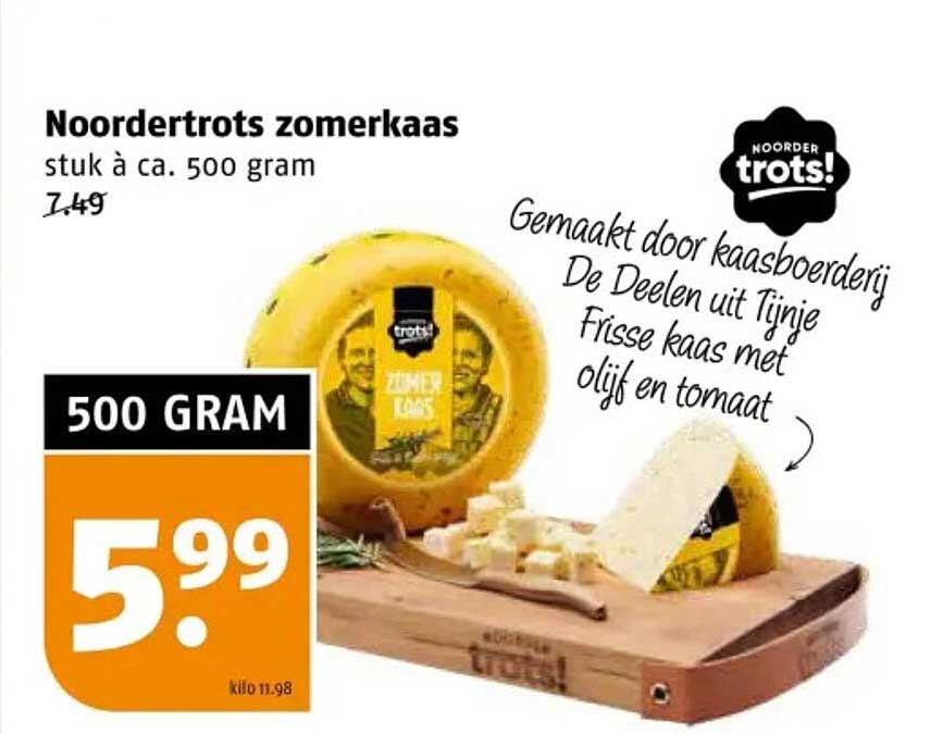 Noordertrots zomerkaas stuk à ca. 500 gram
