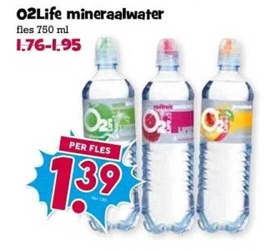 O2Life mineraalwater fles 750 ml