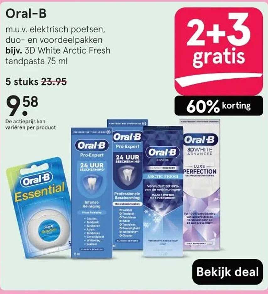 Oral-B 2+3 gratis