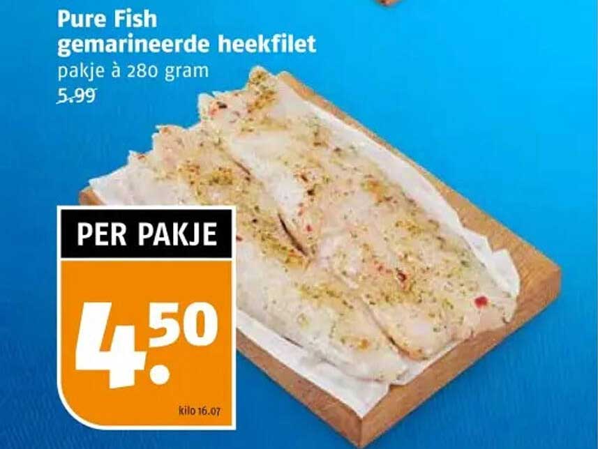 Pure Fish gemarineerde heekfilet pakje à 280 gram