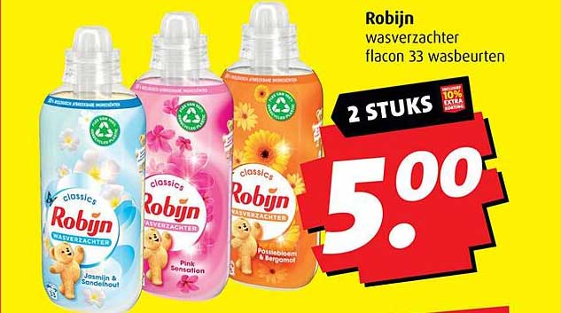 Robijn wasverzachter flacon 33 wasbeurten
