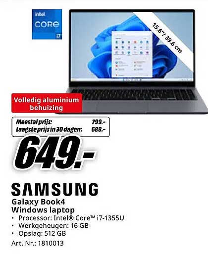 Samsung Galaxy Book4 Windows laptop