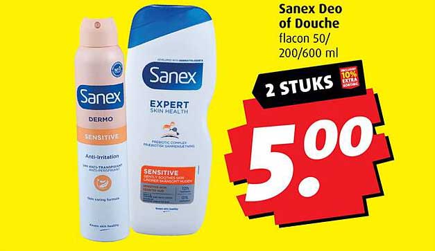 Sanex Deo of Douche flacon 50/200/600 ml