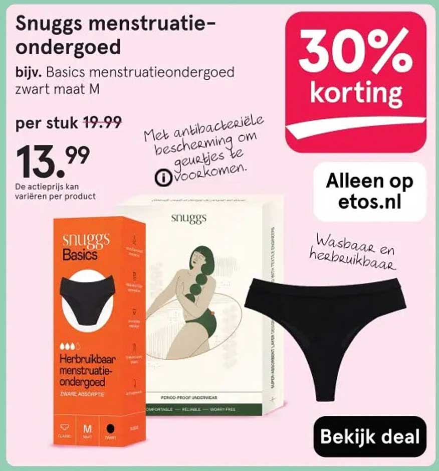 Snuggs menstruatie-ondergoed