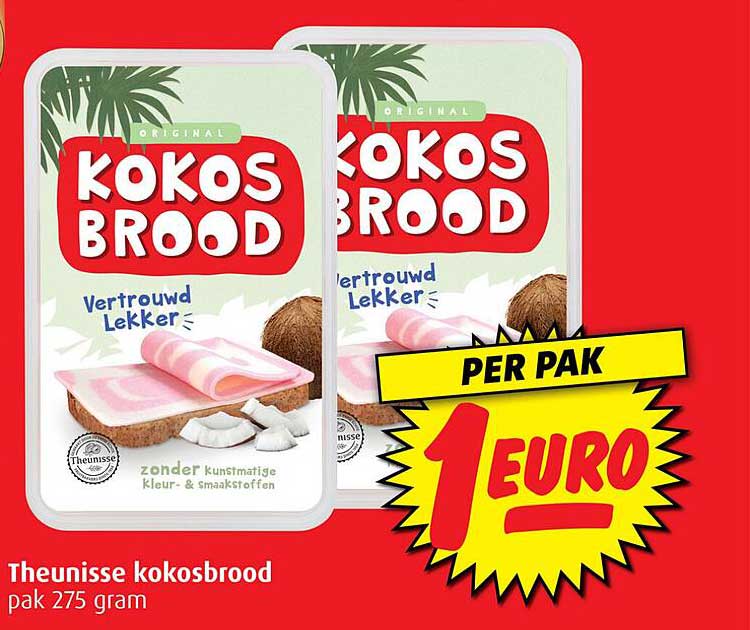 Theunisse kokosbrood pak 275 gram