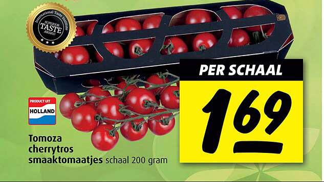 Tomoza cherrytros smaaktomaatjes schaal 200 gram