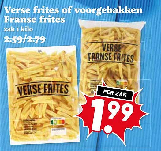 Verse frites of voorgebakken Franse frites