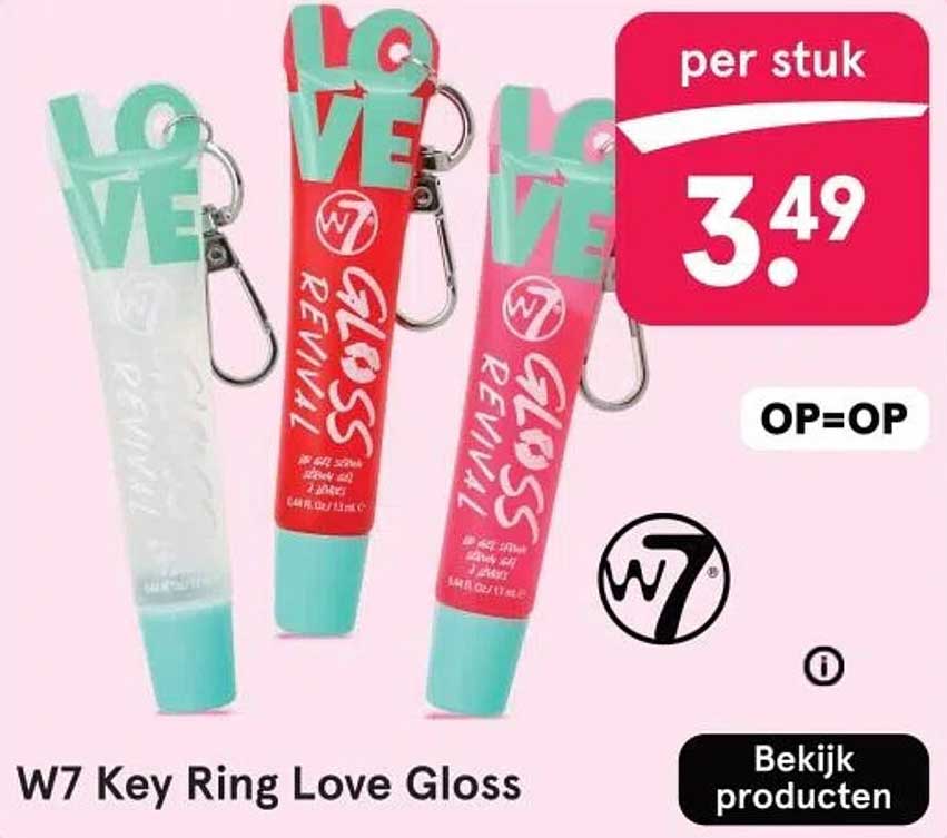 W7 Key Ring Love Gloss