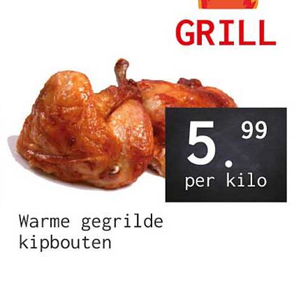 Warme gegrilde kipbouten