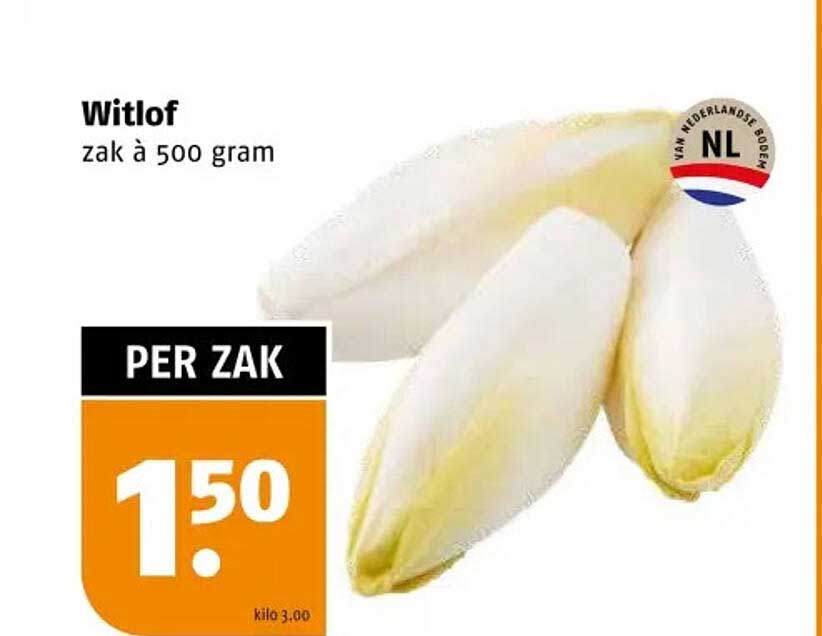 Witlof zak à 500 gram