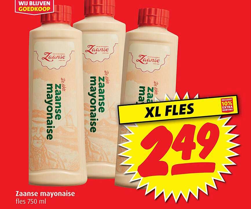 Zaanse mayonaise fles 750 ml