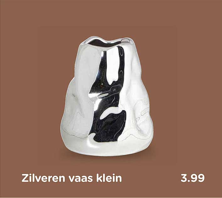 Zilveren vaas klein