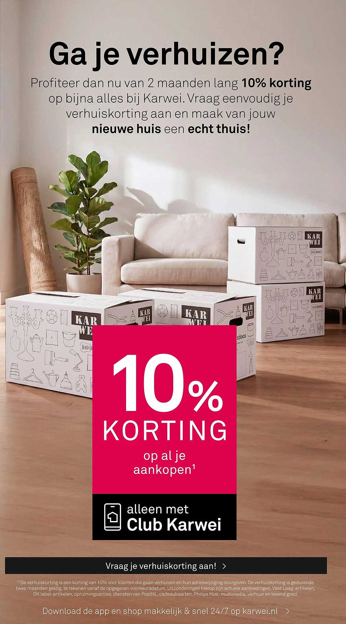10% korting op al je aankopen alleen met Club Karwei