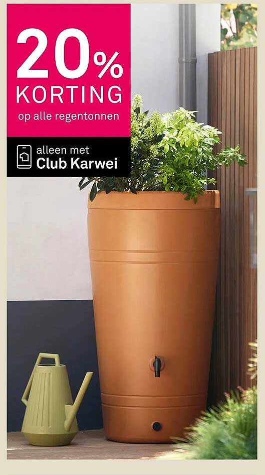 20% korting op alle regentonnen