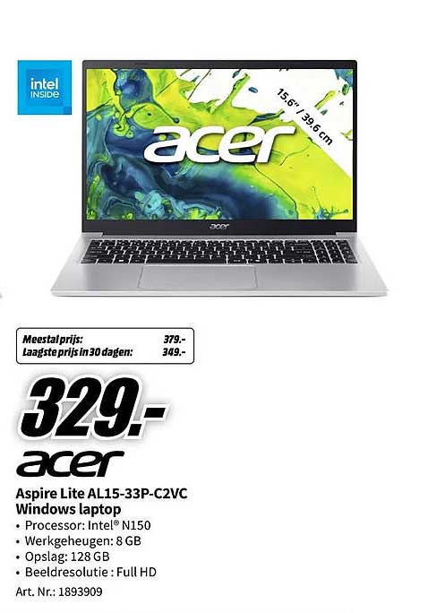 Acer Aspire Lite AL15-33P-C2VC Windows laptop