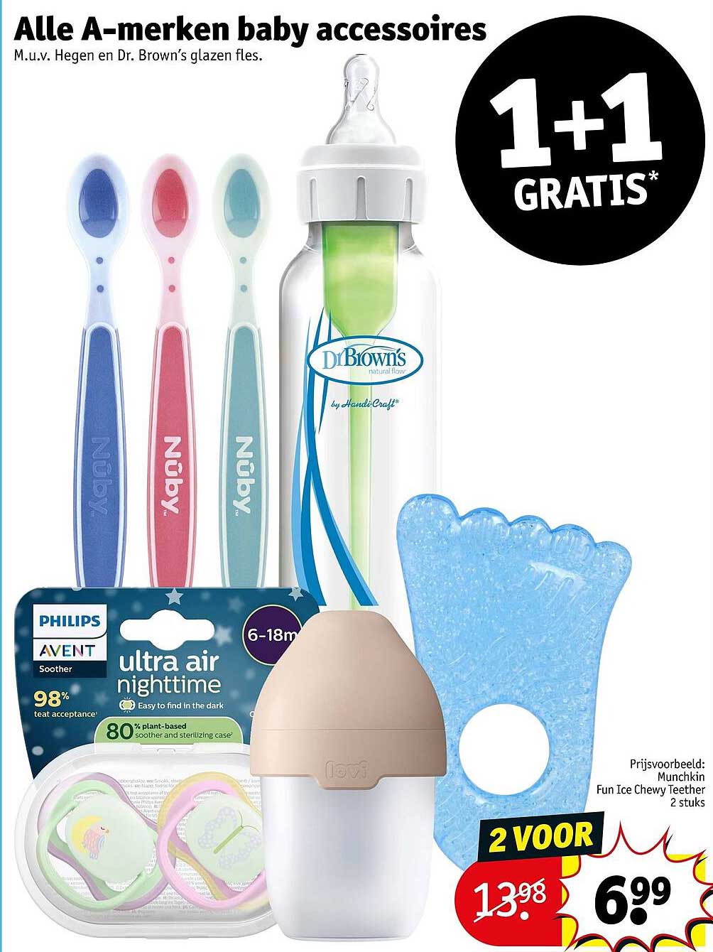 Alle A-merken baby accessoires 1+1 gratis