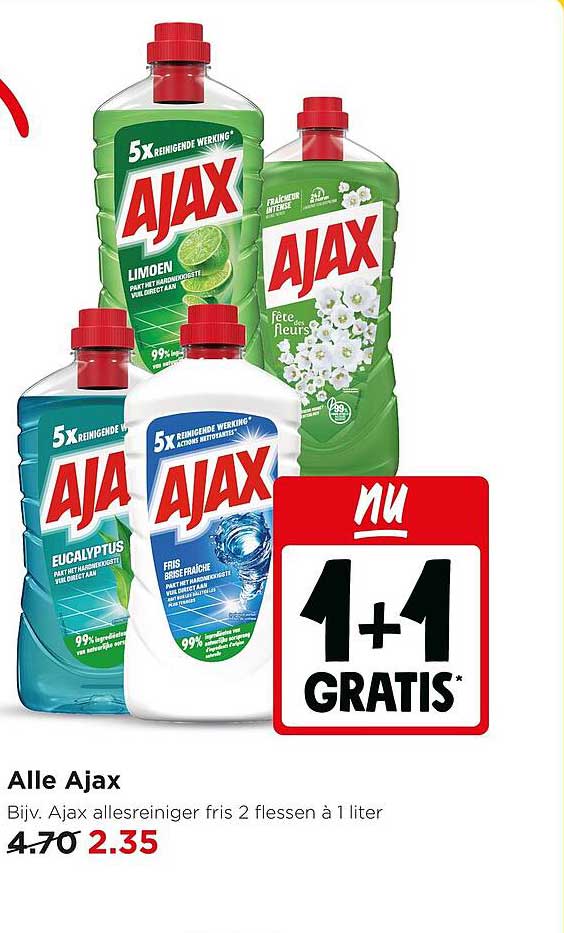Alle Ajax 1+1 gratis
