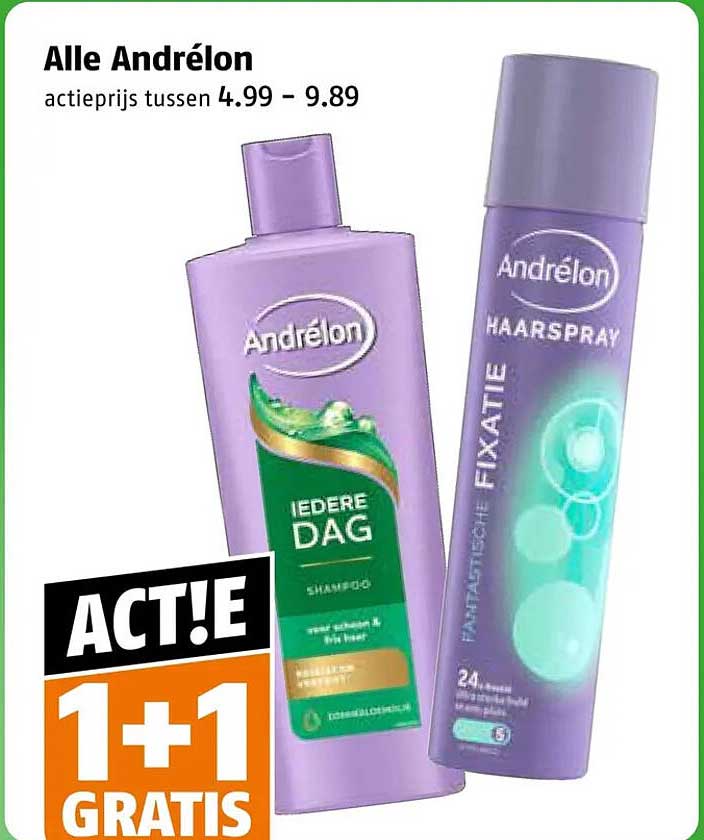 Alle Andrélon 1+1 gratis