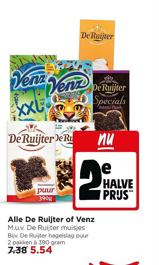 Alle De Ruijter of Venz 2e halve prijs