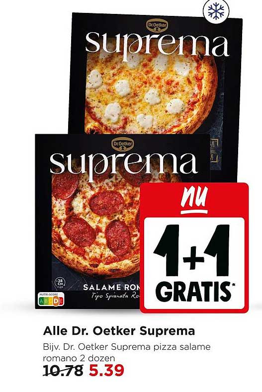 Alle Dr. Oetker Suprema 1+1 GRATIS