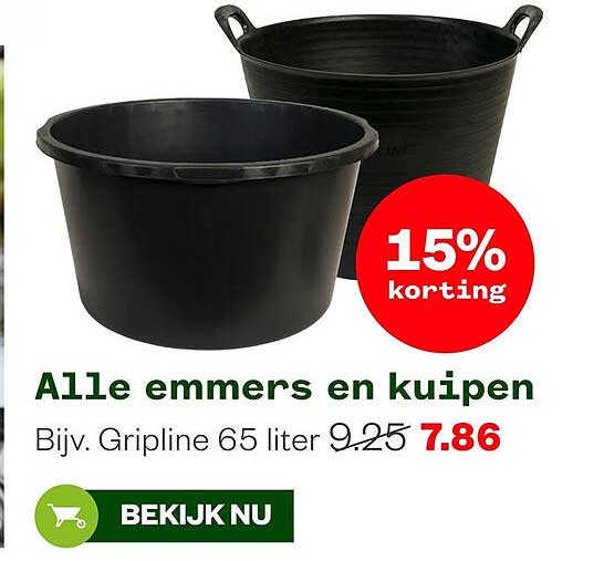 Alle emmers en kuipen