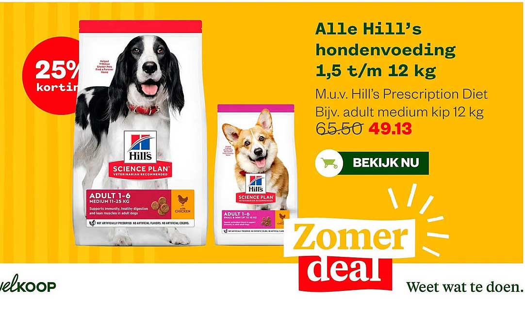 Alle Hill’s hondenvoeding 1,5 t/m 12 kg