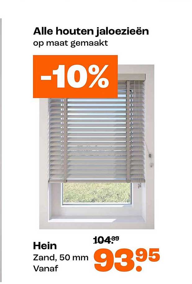 Alle houten jaloezieën op maat gemaakt -10%