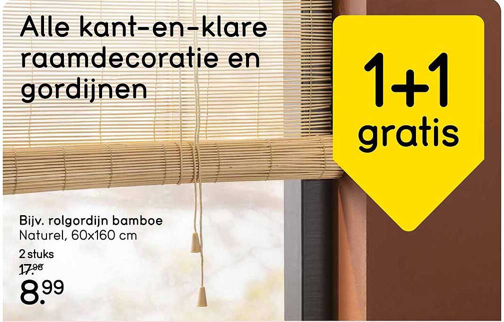 Alle kant-en-klare raamdecoratie en gordijnen 1+1 gratis