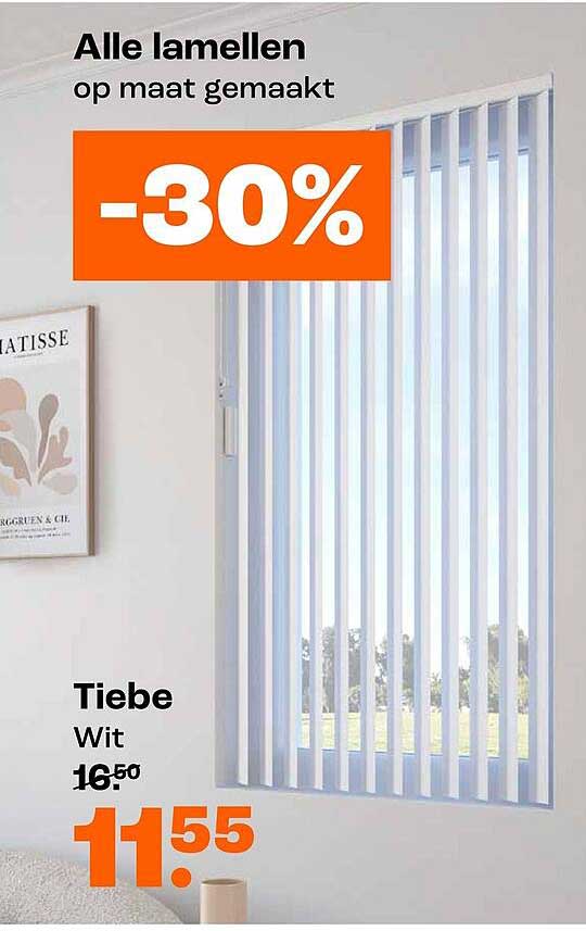 Alle lamellen op maat gemaakt -30%