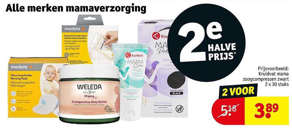 Alle merken mamaverzorging 2e halve prijs