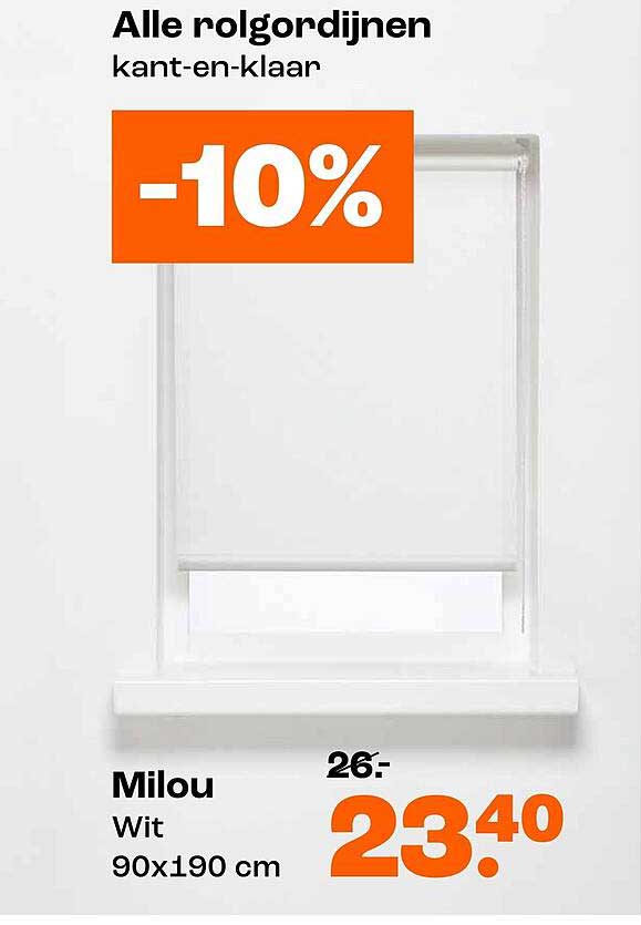 Alle rolgordijnen kant-en-klaar -10%