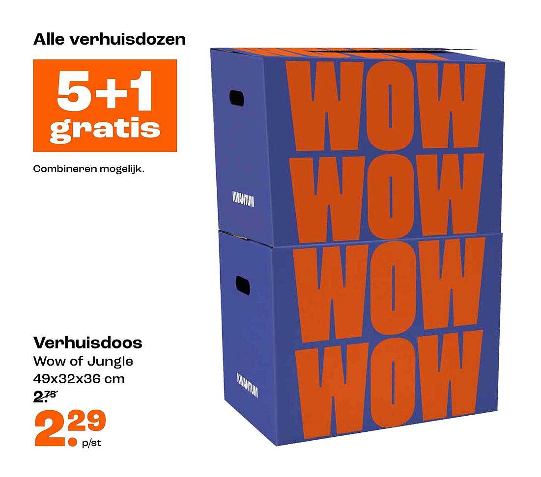 Alle verhuisdozen 5+1 gratis