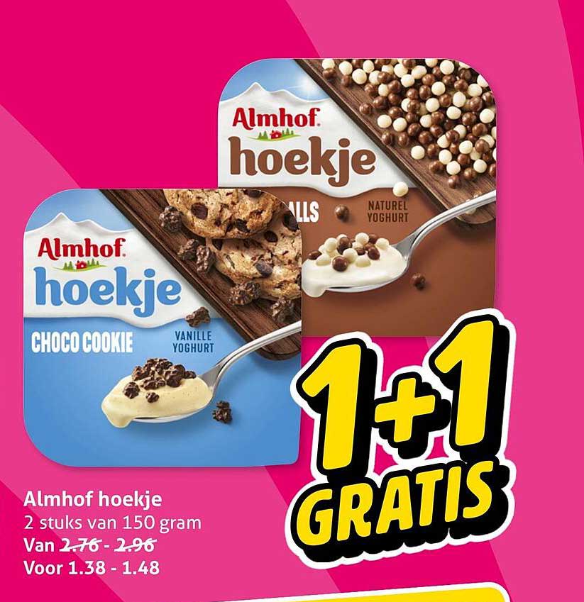 Almhof hoekje 2 stuks van 150 gram 1+1 gratis