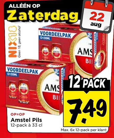 Amstel Pils 12-pack à 33 cl