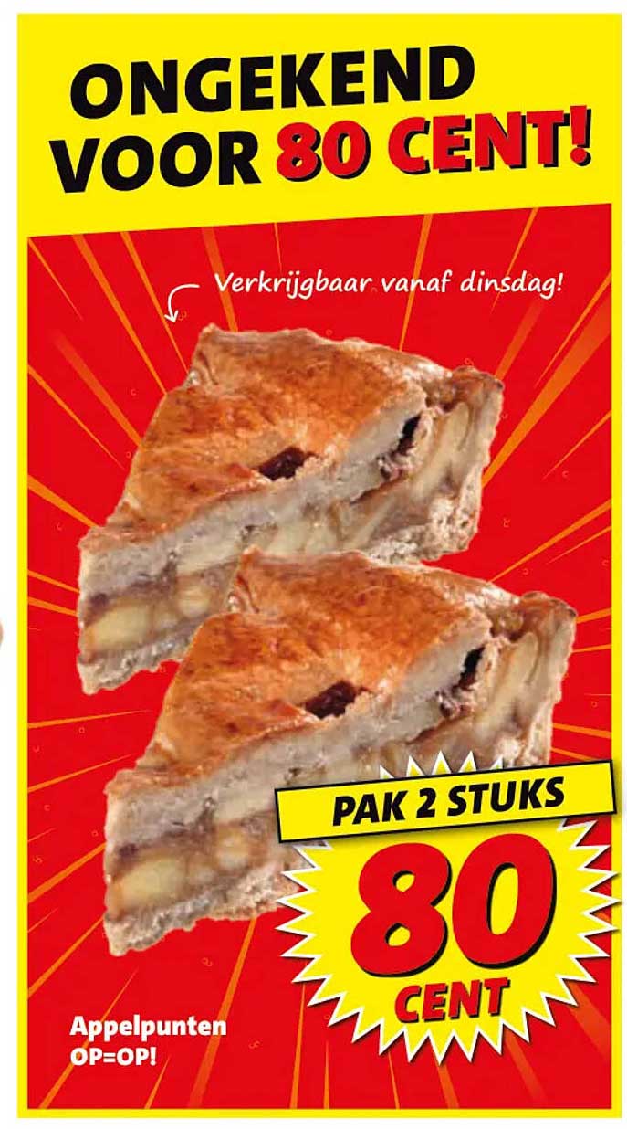 Appelpunten OP=OP! PAK 2 STUKS 80 CENT