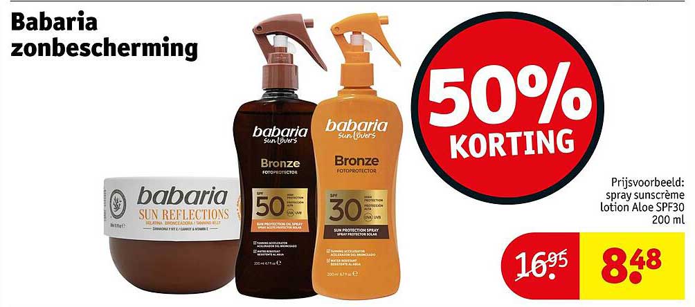 Babaria zonbescherming 50% KORTING