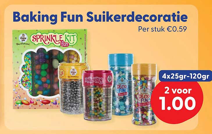 Baking Fun Suikerdecoratie 2 voor 1.00