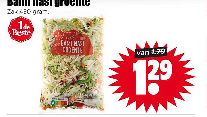 Bami nasi groente Zak 450 gram