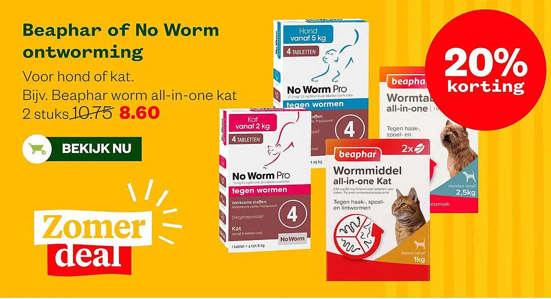 Beaphar of No Worm ontworming