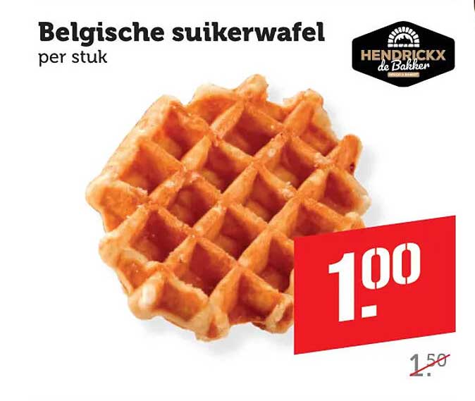 Belgische suikerwafel per stuk
