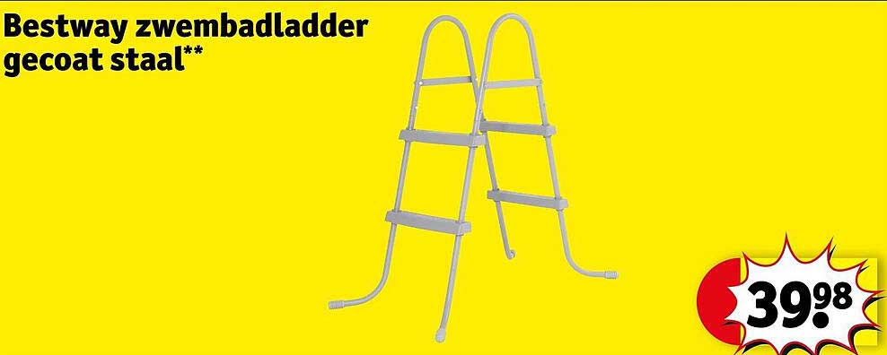 Bestway zwembadladdder gecoat staal**