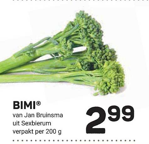 BIMI® van Jan Bruinsma uit Sexbierum verpakt per 200 g