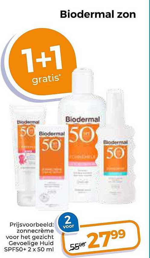 Biodermal zon 1+1 gratis