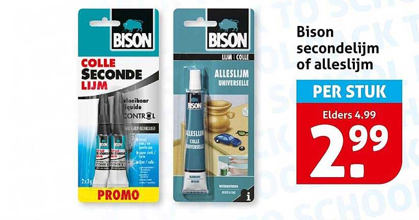 Bison secondelijm of alleslijm