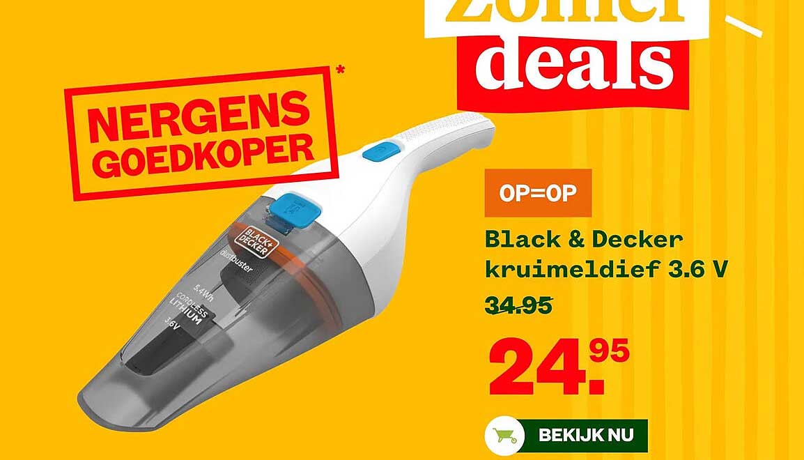 Black & Decker kruimeldief 3.6 V OP=OP