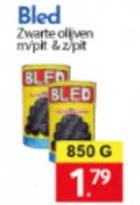 Bled Zwarte olijven m/pit & z/pit