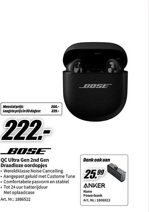 BOSE QC Ultra Gen 2nd Gen Draadloze oordopjes