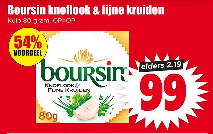Boursin knoflook & fijne kruiden
